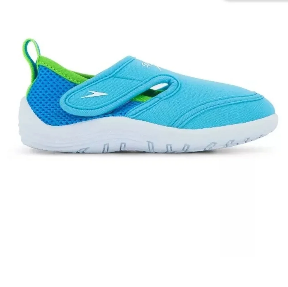 🛍 Speedo Kids Water Shoes - Aqua and Lime, Size XL, 11/12